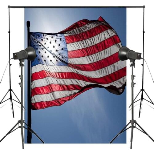 American Flag Wallpaper Photography Background Studio Props Wall Blue Sky Photography Backdrop 5x7ft