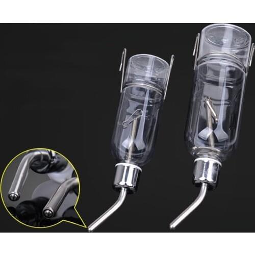 Bird Parrot Feeders Drinker Automatic Feeding Water Bottle With Stainless Steel Ball Nipple Bird Cage Water Feeding Supplies