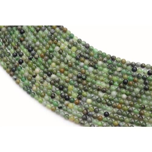 Natural Xinjiang Jade Round Loose Beads Strand 4/6/8/10/12MM For Jewelry DIY Making Necklace Bracelet