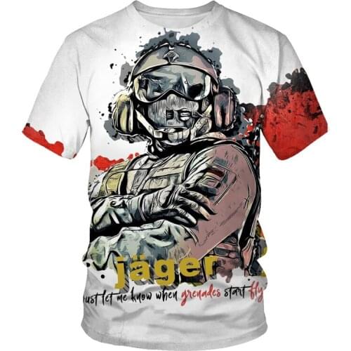 Summer Super Good-Looking Gray Robot Image Red Dyed White Shirt Refreshing And Clean Men’s And Women’s Oversized T-Shirt