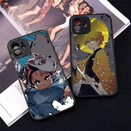 Demon Slayer Phone Cases matte transparent For iphone 7 8 11 12 plus mini x xs xr pro max cover