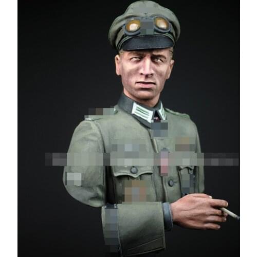 1/16 Resin Model Bust GK captain Military theme of World War II Unassembled and unpainted kit