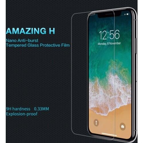 NILLKIN for iPhone 11 Pro Max Screen Protector for iPhone X XS MAX XR Tempered Glass Amazing H 0.33MM Protective Glass