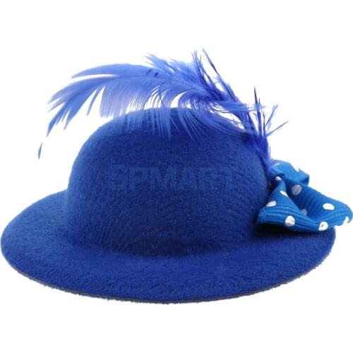 New Vintage Bowler Doll Hat Costume Dress Up Party Hat Cap for 28-30cm Doll Clothes Accs Blue