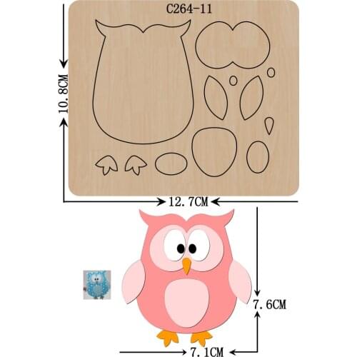 New Owl Wooden die Scrapbooking C-264-11 Cutting Dies