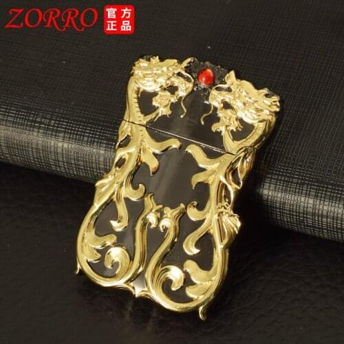 New Zorro Armor Kerosene Wheel Flint Lighter Series Retro Old Fashioned Creative Ssangyong Three-Dimensional Relief Lighter