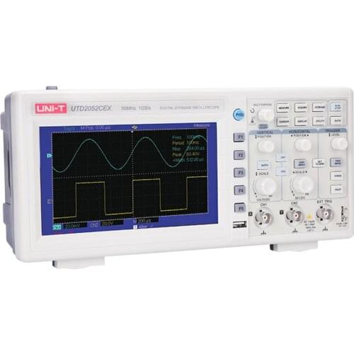 UNI-T UTD2052CEX 50MHz Bandwidth 2 Channel Digital Storage Oscilloscope USB Oscilloscope 1GS/s 7 Inch TFT LCD