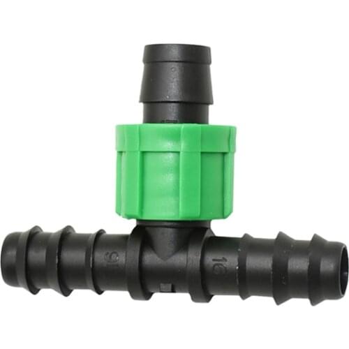 Greenhouse 16mm hose drip tape tee water splitter 12 to 16mm irrigation drip tape 3-way tee splitter Connector 4Pcs