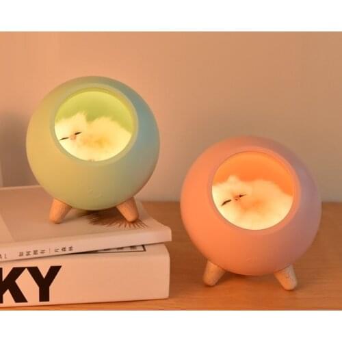 Xiaomi Lovely Cat Bedside Lamp USB Night Light Bedroom Desk Humidifier Fogger Diffuser Home Office Pet Gift