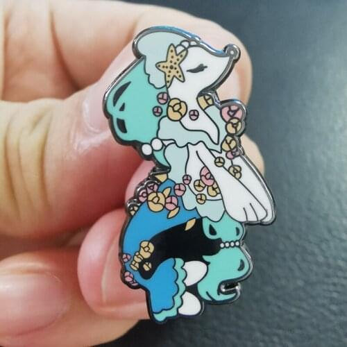 Primarina Sparkling Aria Oceanic Operetta Brooch Pins Enamel Metal Badges Lapel Pin Brooches Jackets Jeans Fashion Jewelry