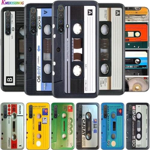 Transparent Cover Vintage Magnetic tape Cassette For OPPO AX7 A1K A93 A92 A73 A72 A53S A52 A32 A31 A9 A11 A7 A5 2020 Phone Case