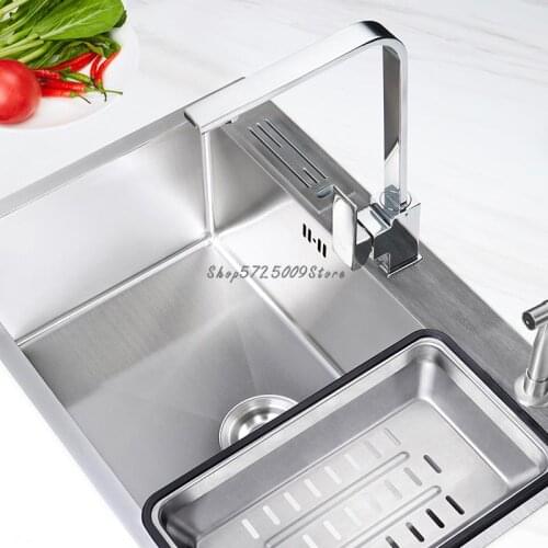 Kitchen Sink Single Tank Handmade Household Thickened Vegetable Basin 3o4 Stainless Steel Sink Sink Sink Sink
