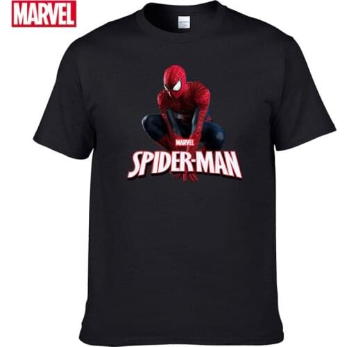 Marvel The Avengers spiderman t-shirt Comfortable 100% cotton Fashion clothes for teens Summer Tops tshirts men t shirt #66