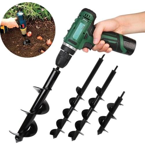 Garden Planter Drillforce Spiral Drill Bit Flower Bulb Hex Shaft Auger Yard Gardening Bedding Planting Post Hole Digger Tools