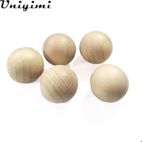 Round ball Wooden Balls With No Holes Bead 35MM Children Toy Charms DIY Supplies For Craft Jewelry Making Accessories