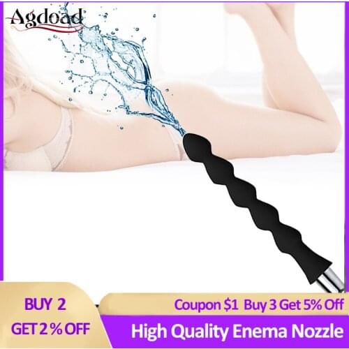 Silicone Enema Shower Nozzle For Ass Gay Vaginal Cleansing Shower Head Rectal Anal Syringe Douche System Anal Cleaner