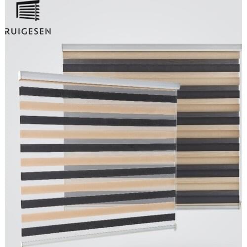 High Quality Zebra Blinds window bedroom living room Roller BlindsBig Dustproof Cover System day night blinds Custom Size