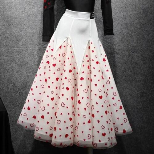 Ballroom Skirt Women Practice Dance Clothes Fluffy Skirt Flamengo Dress Drag Queen Performance Outfit Girls Ballroom Dance Skirt