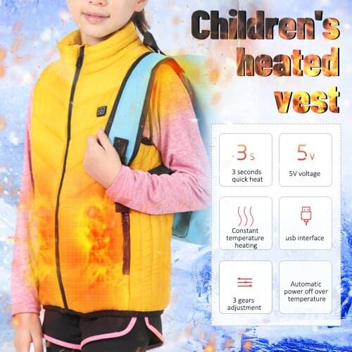 Heated Vest For Children In Zone 2 USB Port Plug Into The Power Bank Heating And Warm Vest