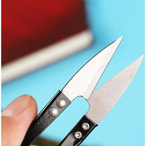 1Pcs Trimming Sewing Scissors Stainless Steel U Shape Tailor Clippers DIY Yarn Tailor Cross Stitch Craft Home Embroidery Tool