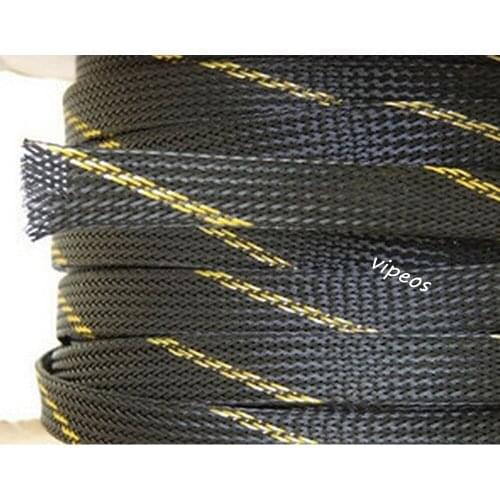 10Meter Braided Cable 10-20mm Wiring Harness Loom Protection/Sleeving - Black for DIY cable
