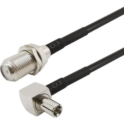 100Pcs TS9 male to F female nut bulkhead Connector F Jack to TS9 Plug Pigtail RG174 Extension Cable for ZTE Huawei Modem