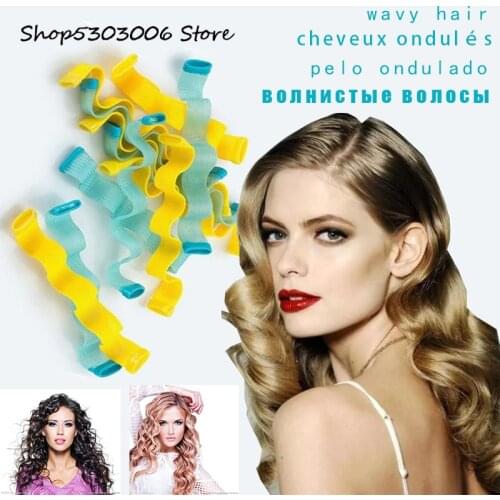 12Pcs Magic Curl Hair Heatless Curls Silk Convenient Non-electric Hair Tool Heatless Curls Satin Curl Maker Overnight Band Silk