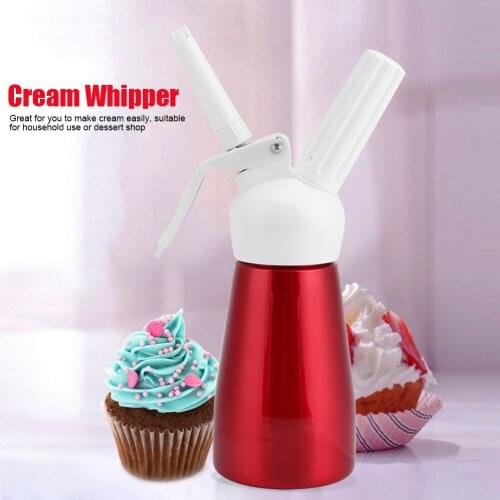 250mL Portable Red Aluminum Whipped Dessert Cream Butter Dispenser Whipper Foam Maker Dessert Decoration Tool