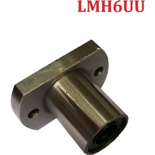 4pcs/Lot LMH 6UU 6mm Ellipse Flange Type CNC Linear Motion Bushing Ball Bearing