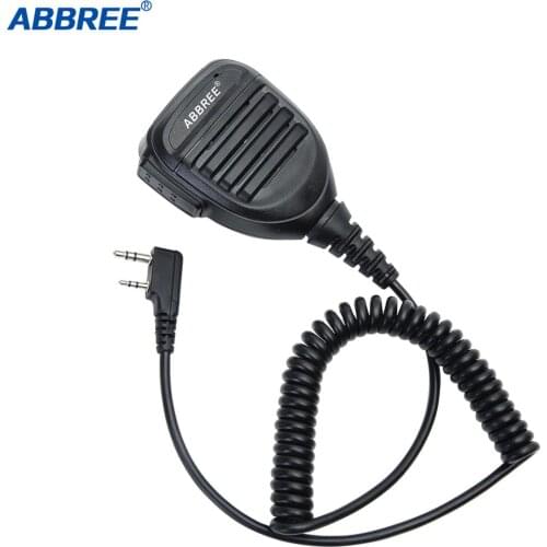 ABBREE AR-770 PTT Rainproof Shoulder Speaker Microphone for Kenwood TYT Baofeng Two Way Radio UV-5R BF-888S UV-82 Walkie Talkie