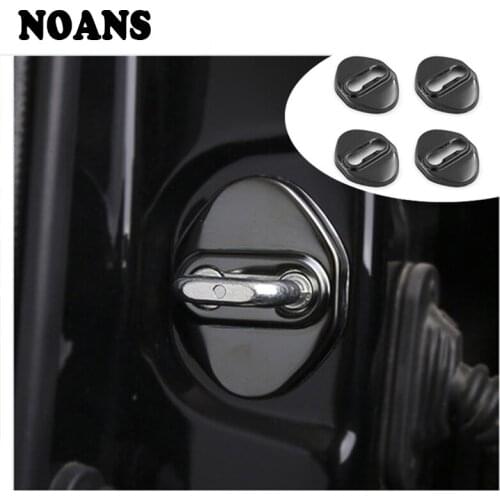 Aluminum For Toyota RAV4 Camry Corolla CHR Avensis Vios Yaris Highlander Prado Prius ReizCar Door Lock Cover Stickers