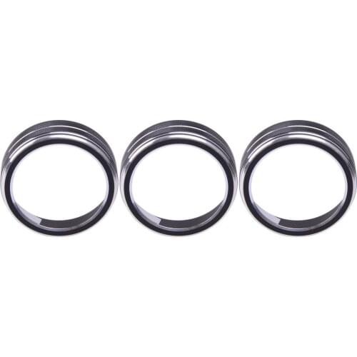 3Pcs Black Car Console AC Air Conditioner Adjust Switch Knob Cover Trim Decor Fit for VW Atlas Cross Sport 2021 2020 Accessories