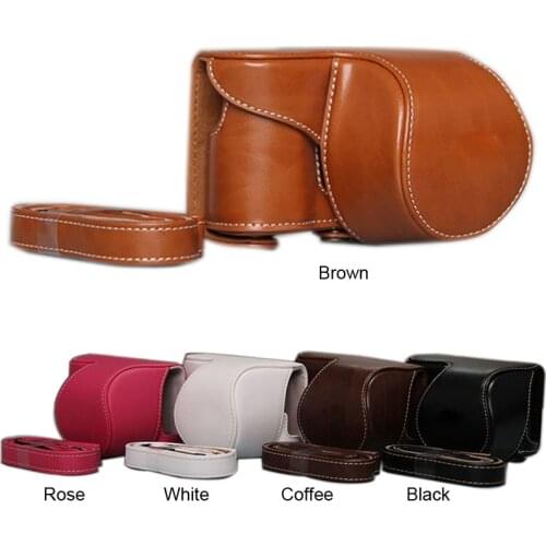 Leather Camera case bag for Sony Alpha A5000 A5100 16-50mm lens ONLY