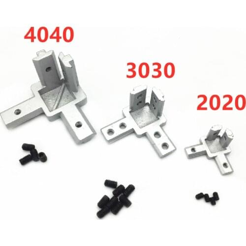 10PCS L type 3-dimensional bracket 2020 Concealed 3-way corner connector EU standard 20/30/40 series Aluminum Profile parts