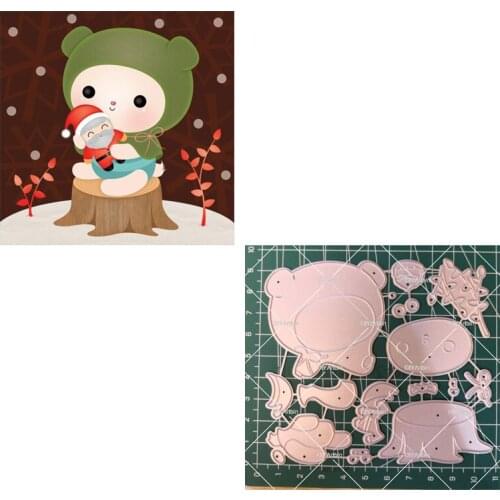 2020 New Christmas Animal Stencil Metal Cutting Dies For Scrapbooking Practice Hands-on DIY Album Card Handmade