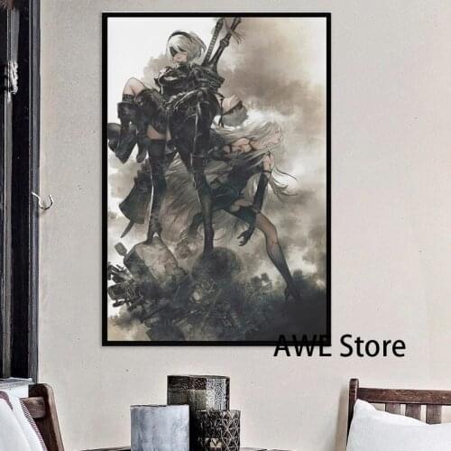 Nier: Automata canvas prints Classic Poster Decorative Painting Canvas Wall Art Living Room Hanging Painting Bedroom