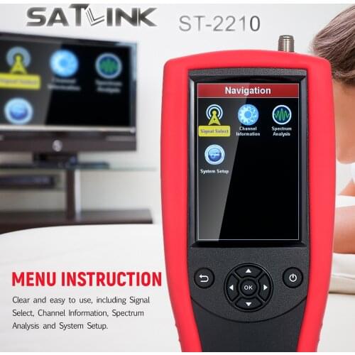 Original SATLINK ST-2210 DVB-S2 satellite finder 3.95inch TFT Touch Screen with spectrum analyzer PK satlink ws-6933 st-5150