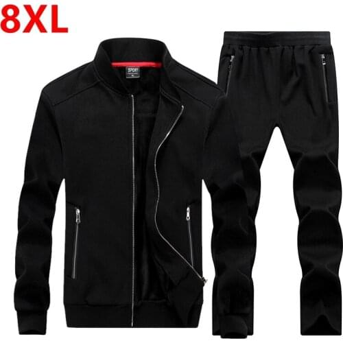 Autumn winter mens men plus loose and fat increase code movement set of young thickening big size Suit