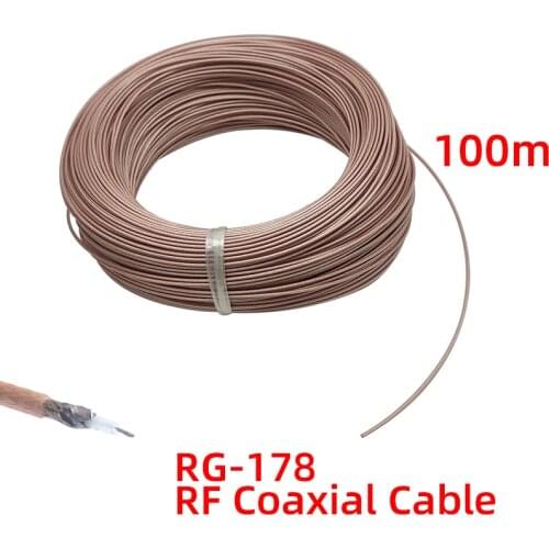 RG-178 RF Coaxial cable Adapter Connector Coax Cable 100M 50 ohm