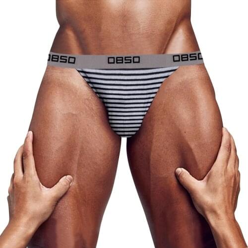 Low Waist Sexy Underwear Men Thong Jockstrap Cotton Gay Bikini Mens Panties Sissy Lingerie Thongs Man Underpants String BS3118