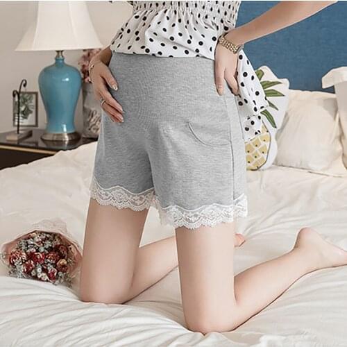 Maternity Shorts Summer Lace Workout Loose Fit Stretchy Low-Waisted Shorts Pregnancy Shorts Pants for Pregnant Women Clothes