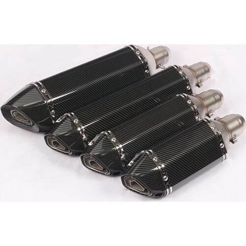 Motorcycle 38-51 mm Silencer Universal Muffler Street Bike Scooter Rear Escape with Removable DB Killer Stainless Steel