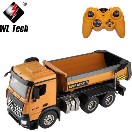 Wltoys 14600 RC Dump Truck Remote Control Truck 1/14 Scale 2.4Ghz RC Construction Vehicle with LED Lights and Simulation Sound