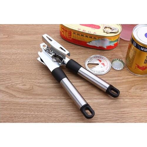 1PC Useful Stainless Steel Tin Can Opener Multifunctional Canned Food Opening Tools Portable Openers Knife KX 245