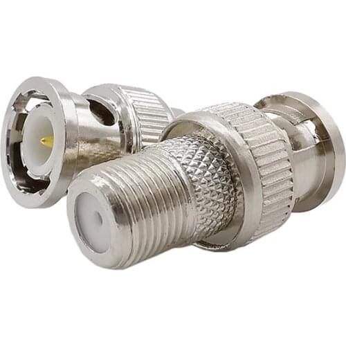 1PCS BNC Male Plug to F-type Female Jack RF Coaxial Coax Adapter BNC Plug to F Jack Connector for RG6 RG59 Cable CCTV