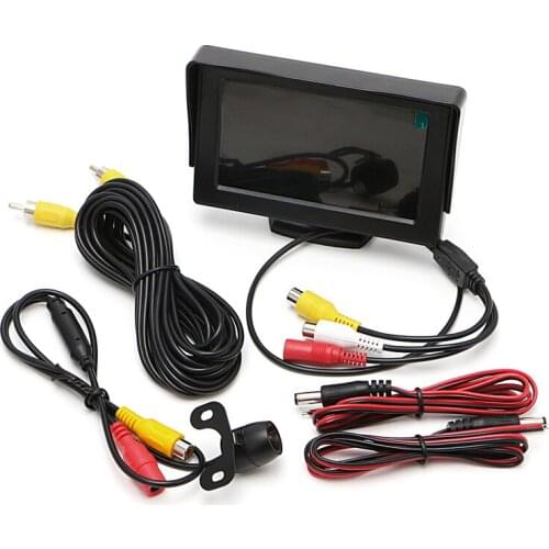 2 In1 Car Parking Kit 4.3" TFT LCD Monitor+Waterproof Reversing Rearview Camera