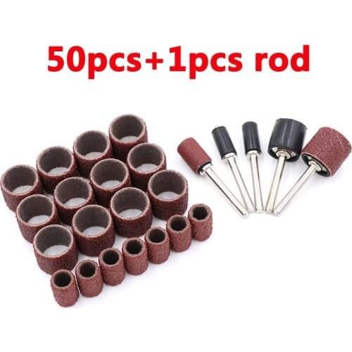 50pcs 80-600# Sanding Band Grinding Ring Electric Nail Machine Nail Drill Bits Nail Art Sanding Bands Drill Bits Nail Accessory