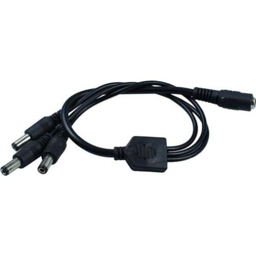 50pcs CCTV Splitter cable 1 Female to 3 Male DC Power Plug Cable length: 30cm Splitter Adapter Electrical Accessories