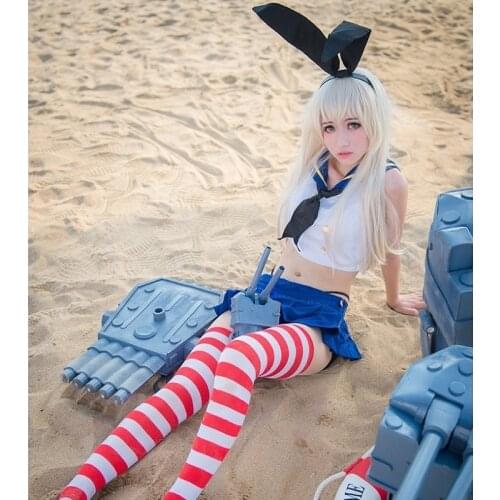 Anime Kantai Collection Cosplay Costume Shimakaze Uniforms Women Outfits Full Set