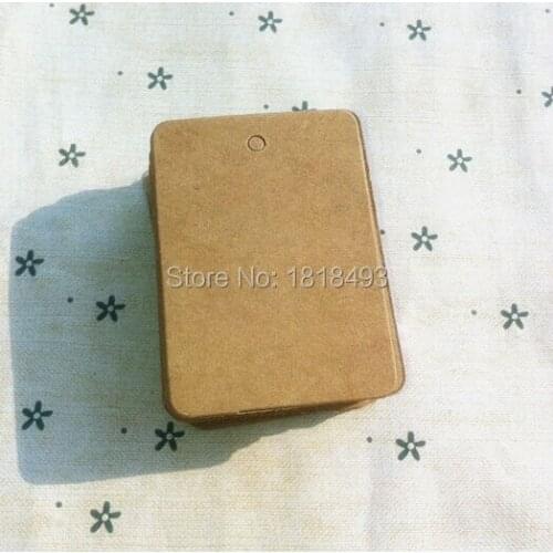 Free shipping 500 pcs a lot blank kraft paper tag 3.5x5cm/baking price tag/clothing hang tag/gift packing tag